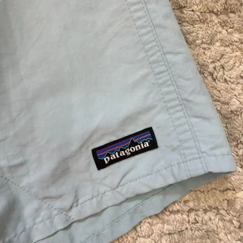 Patagonia Inner Mesh Liner Light Blue Hiking Baggie Shorts Mens Size XL